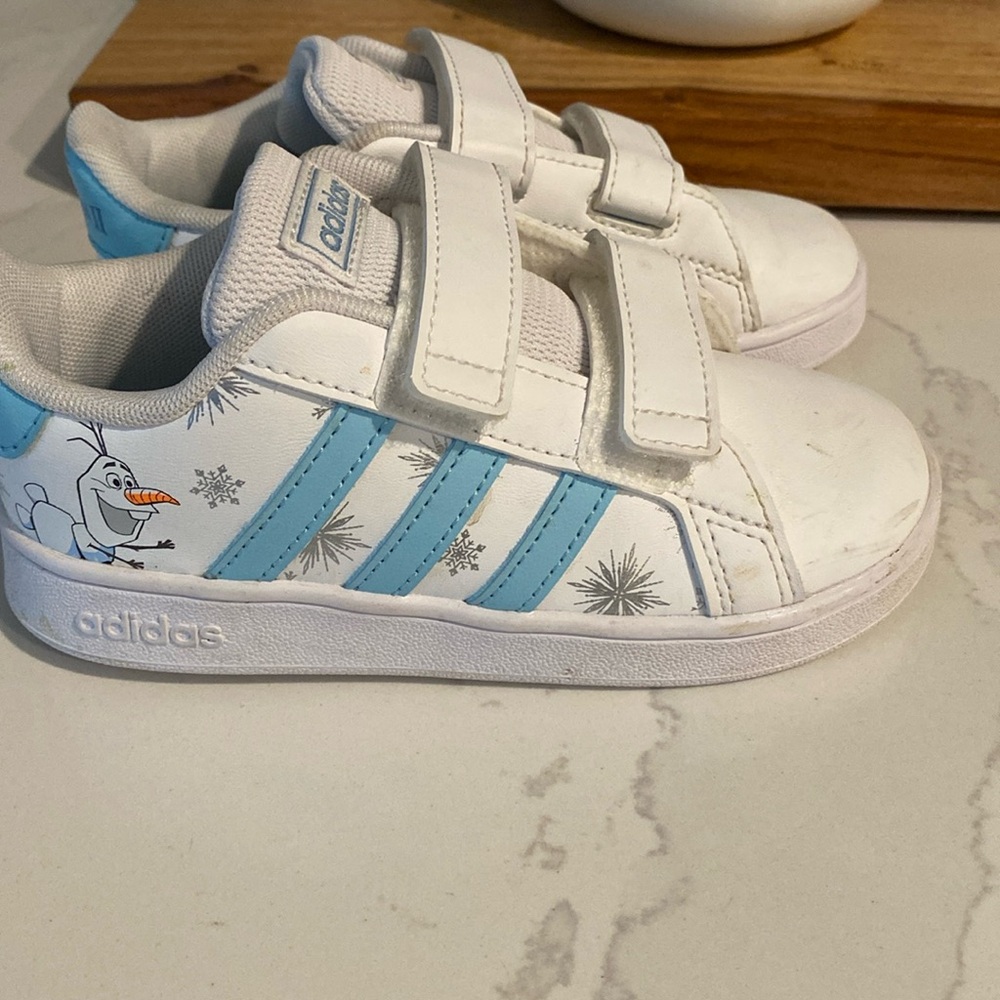 Adidas size 9.5 (toddler) - Disney Frozen II special edition tennis shoes.